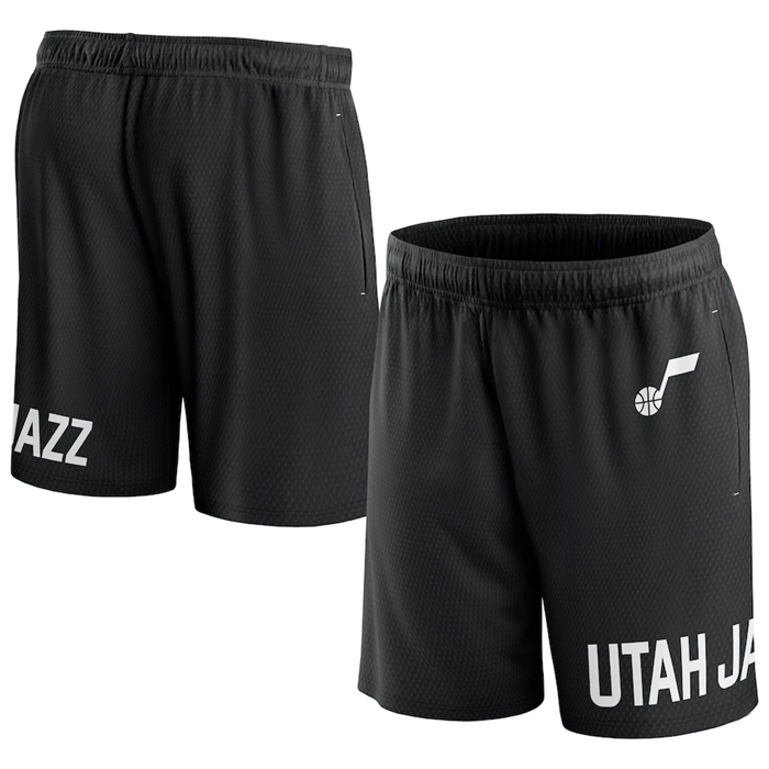 Men's Utah Jazz Black Free Throw Mesh Shorts